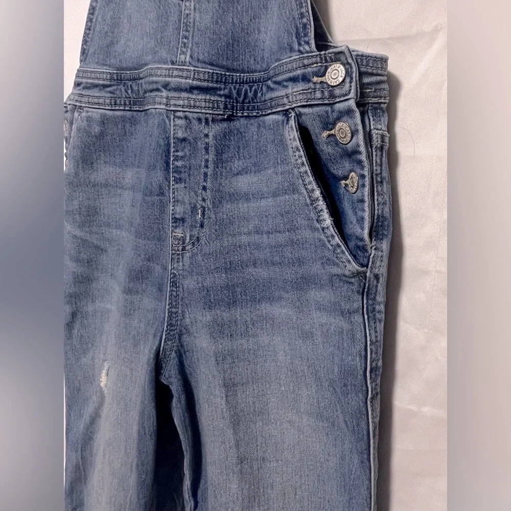Cat & Jack Classic Blue Denim Overalls | Fall | Trendy | Casual | Cotton - Picture 4 of 15